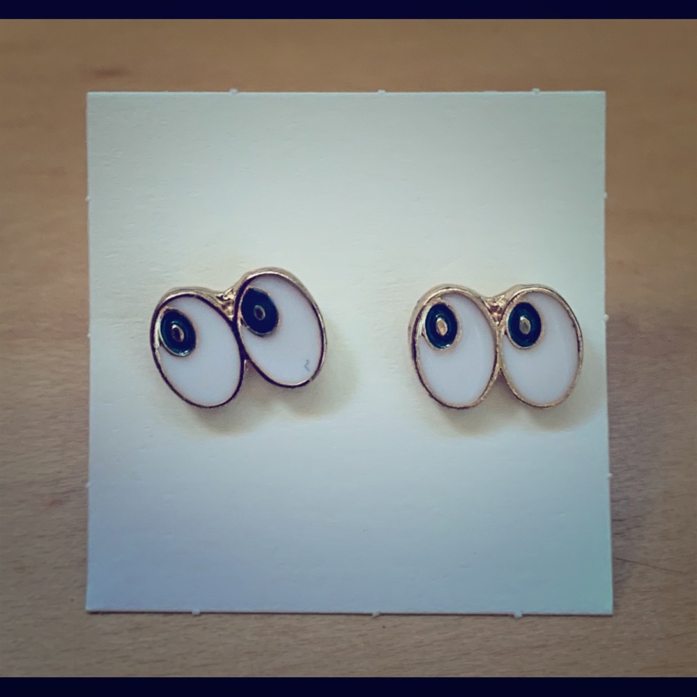 Girls googly rolling eyes earrings